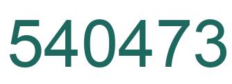 Number 540473 green image