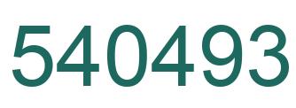 Number 540493 green image