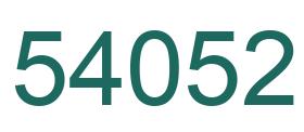 Zahl 54052 grün bild