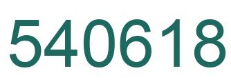 Number 540618 green image
