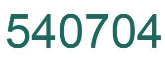 Number 540704 green image