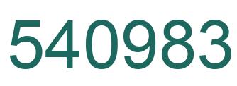 Number 540983 green image