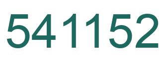 Number 541152 green image