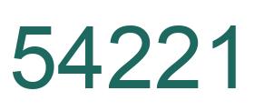 Number 54221 green image