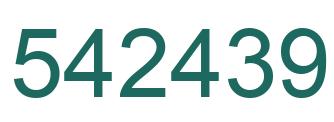 Number 542439 green image