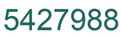 Number 5427988 green image
