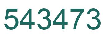 Number 543473 green image