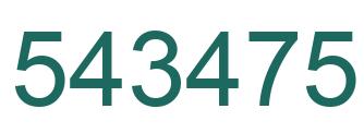 Number 543475 green image