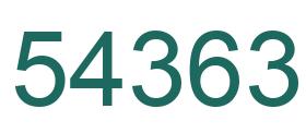 Number 54363 green image