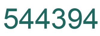 Number 544394 green image