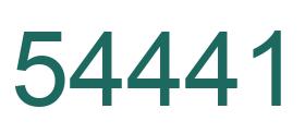 Zahl 54441 grün bild