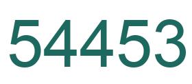 Zahl 54453 grün bild