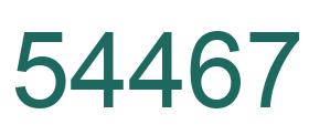 Zahl 54467 grün bild