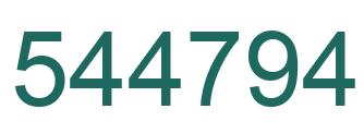 Número 544794 imagen verde