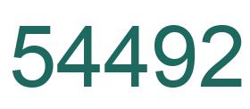 Zahl 54492 grün bild