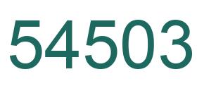 Number 54503 green image