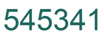 Number 545341 green image
