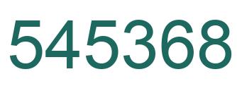 Number 545368 green image