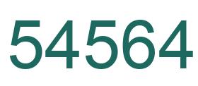 Número 54564 imagen verde