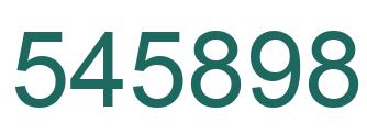 Number 545898 green image
