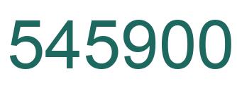 Number 545900 green image