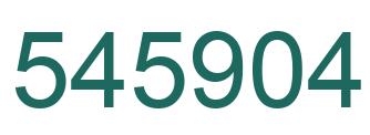 Number 545904 green image
