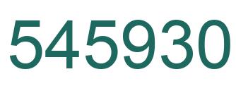 Number 545930 green image