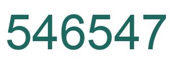 Number 546547 green image
