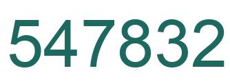 Number 547832 green image
