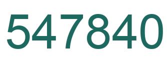 Number 547840 green image