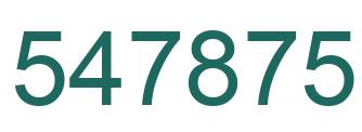 Number 547875 green image