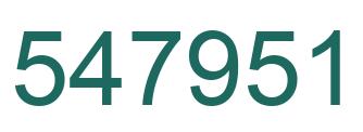 Number 547951 green image