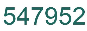 Number 547952 green image