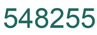 Number 548255 green image