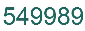 Número 549989 imagen verde