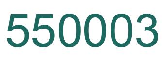 Number 550003 green image