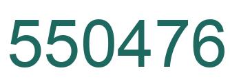 Number 550476 green image