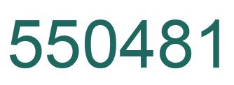 Number 550481 green image