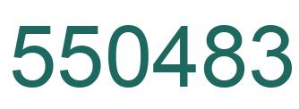 Number 550483 green image