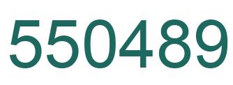 Number 550489 green image