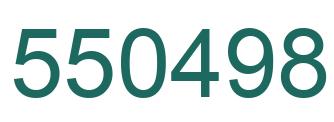 Number 550498 green image
