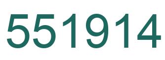 Number 551914 green image
