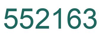 Number 552163 green image
