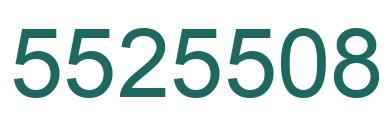 Number 5525508 green image