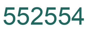 Number 552554 green image
