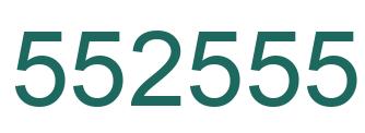 Number 552555 green image