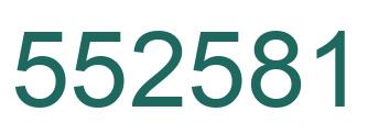Number 552581 green image