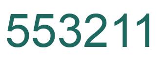 Number 553211 green image