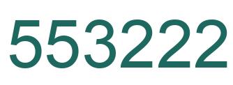 Number 553222 green image