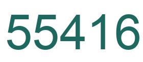 Number 55416 green image